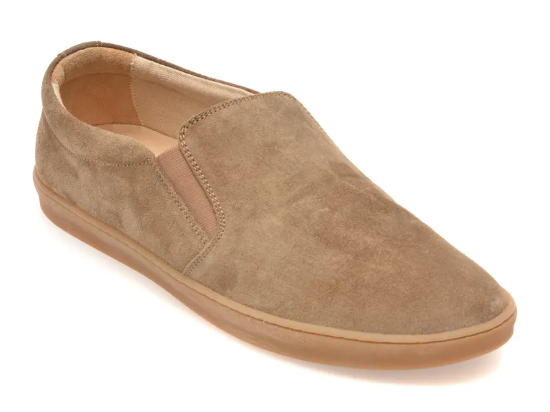 Pantofi RELAX gri, 7203, din piele intoarsa