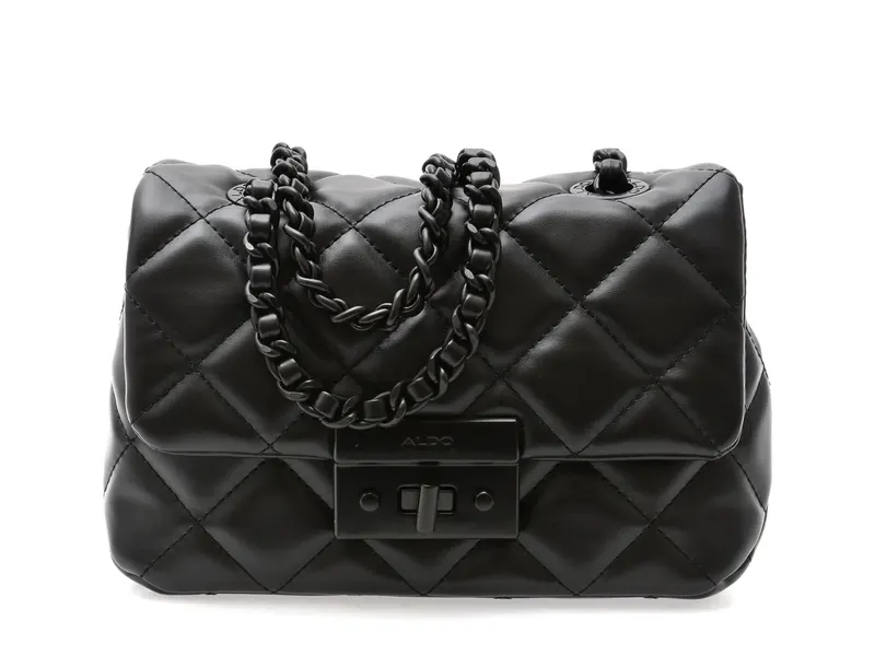 Geanta neagra, LATISSE 008, din piele ecologica