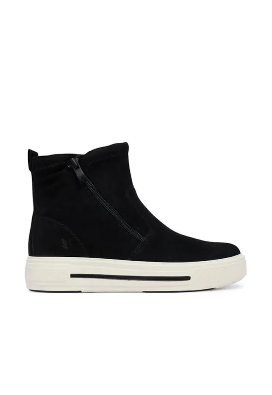 Ghete dama pana la glezna - 305256980 - piele naturala - negru