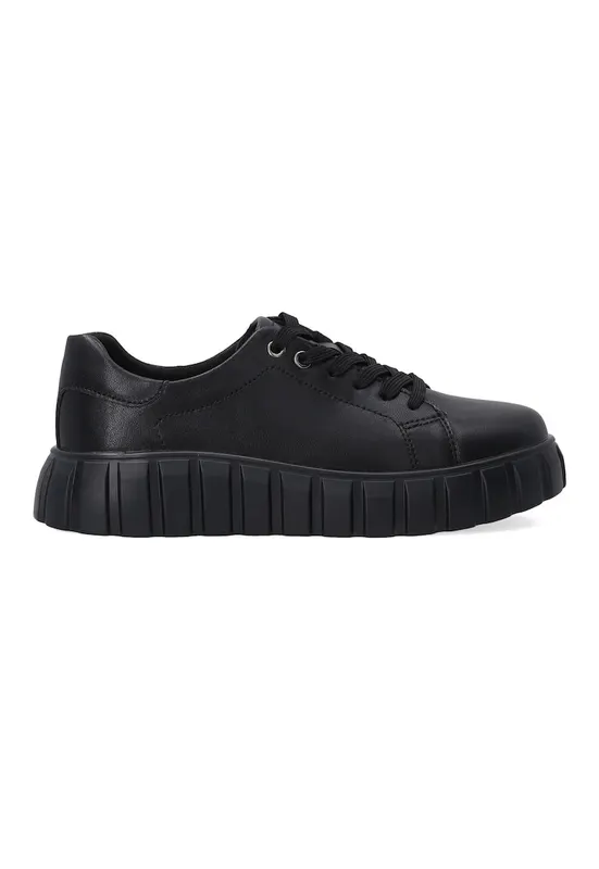 Pantofi flatform din piele