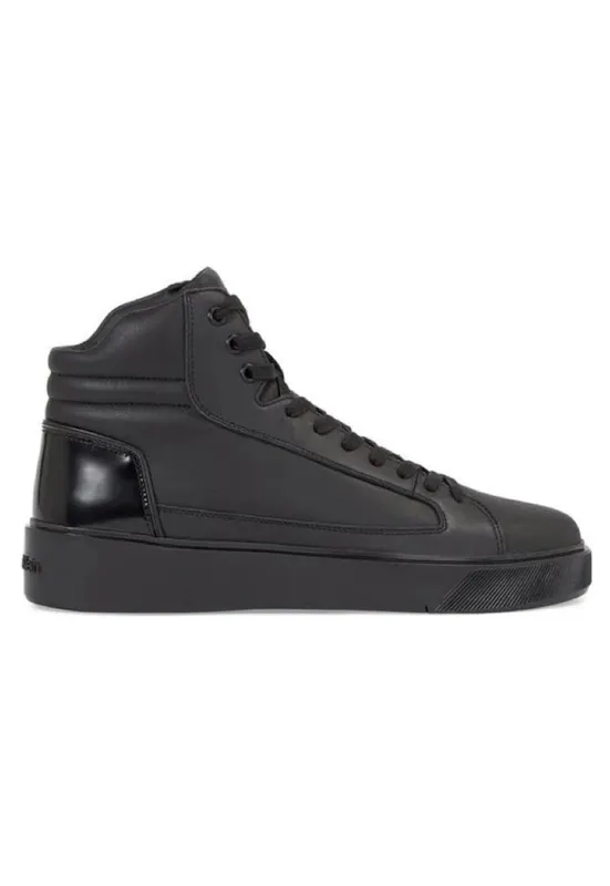 Pantofi sport pentru Barbati - high top lace up inv stitch - HM0HM01164-0GJ - 41 EU - Negru