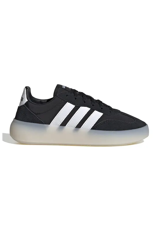 Pantofi sport Barreda Decode cu detalii din piele intoarsa - Alb/Negru