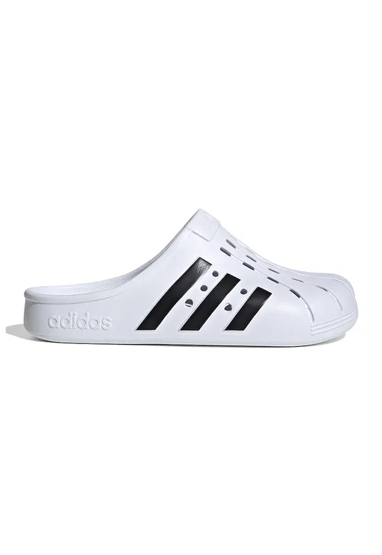 Saboti din cauciuc Adilette - Alb/Negru