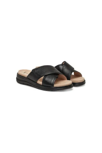 Slapi dama - 9-27207-44 - Piele naturala - Negru
