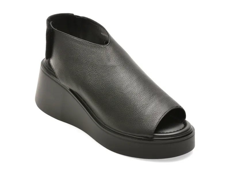 Sandale negre, 1650D13, din piele naturala