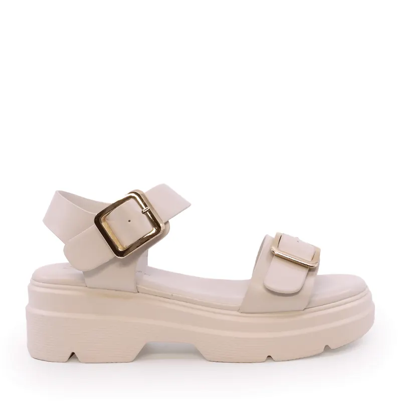 Sandale chunky femei Solo Donna bej 2549DS8885BE