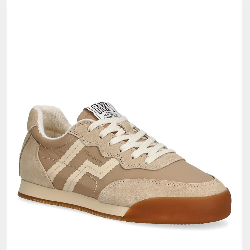 Sneakers femei Gant linia Beylana bej din piele și textil 1741DP531183BE — imaginea 2