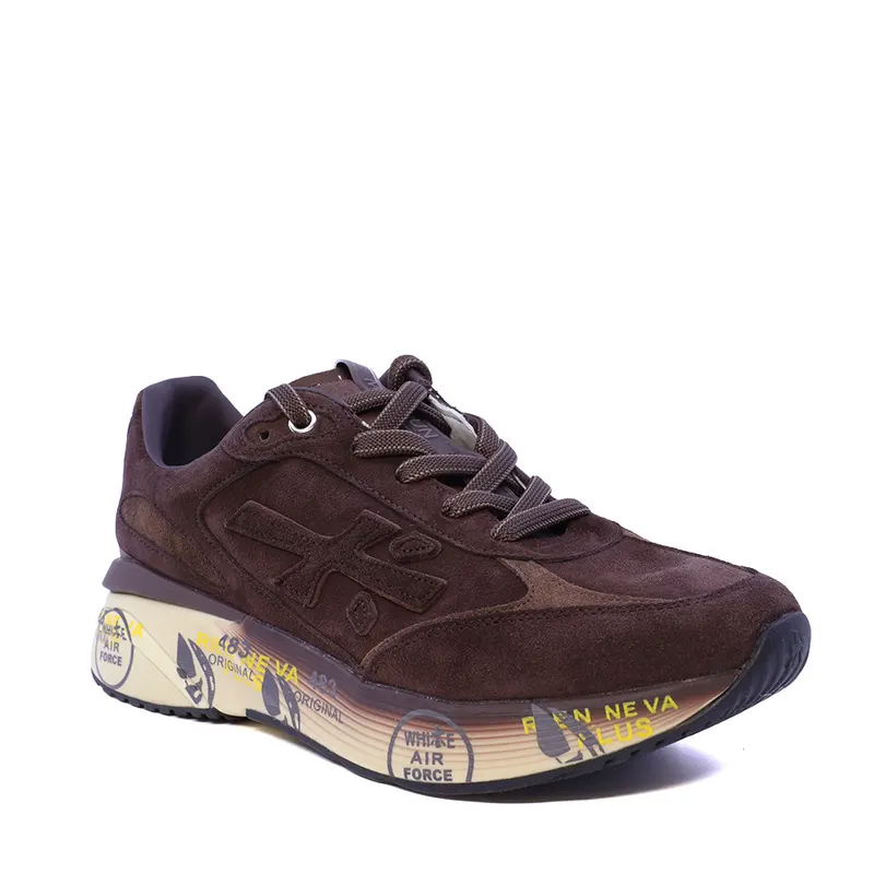Sneakers bărbați Premiata Moerun maro din piele întoarsă 1692BP8636VM — imaginea 2