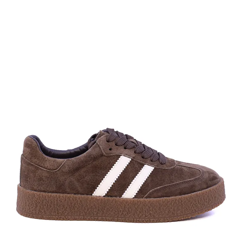 Sneakers femei Luca di Gioia maro din piele întoarsă 1572dp5902vm