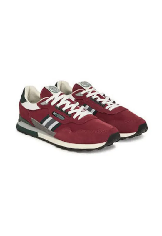 Pantofi sport pentru barbati - 305416520 - piele naturala - visiniu