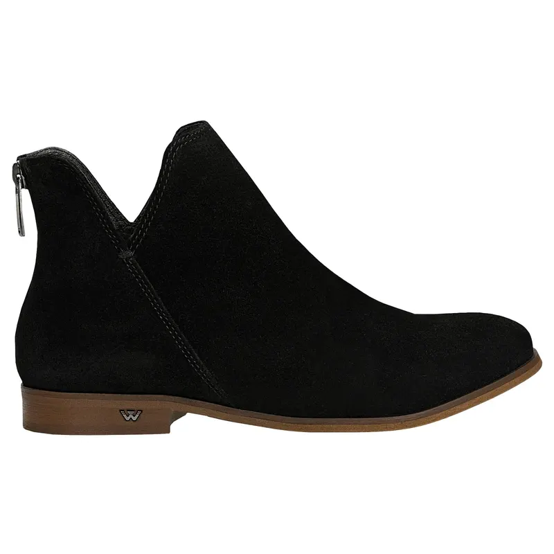 Botine negre cu talpa maro damă