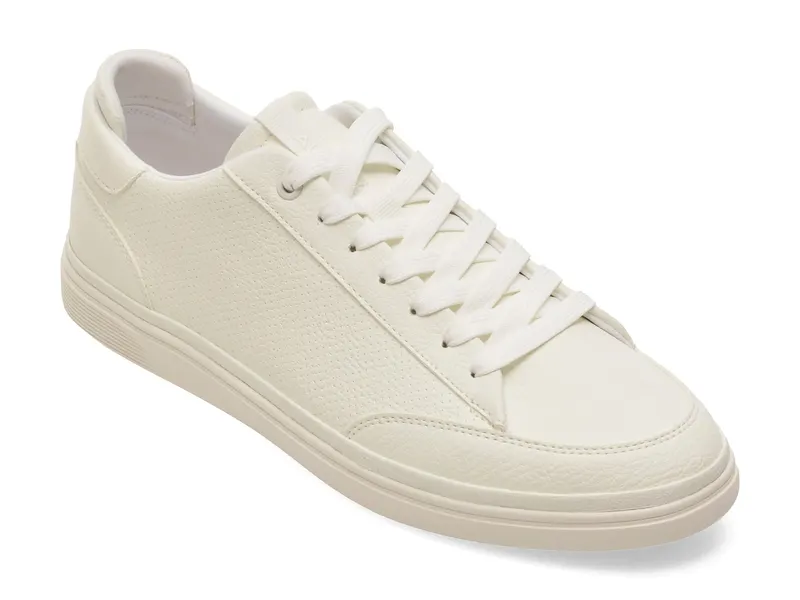 Pantofi sport albi, STEPUP 100, din piele ecologica