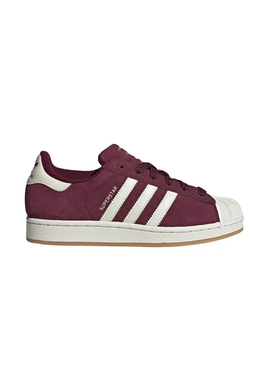 Pantofi sport Superstar II din piele intoarsa - Alb/Violet pruna
