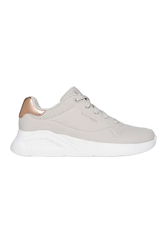 Pantofi sport Uno Lite - Shimmer Along cu garnituri cu aspect metalizat - Roz pal/Bronz