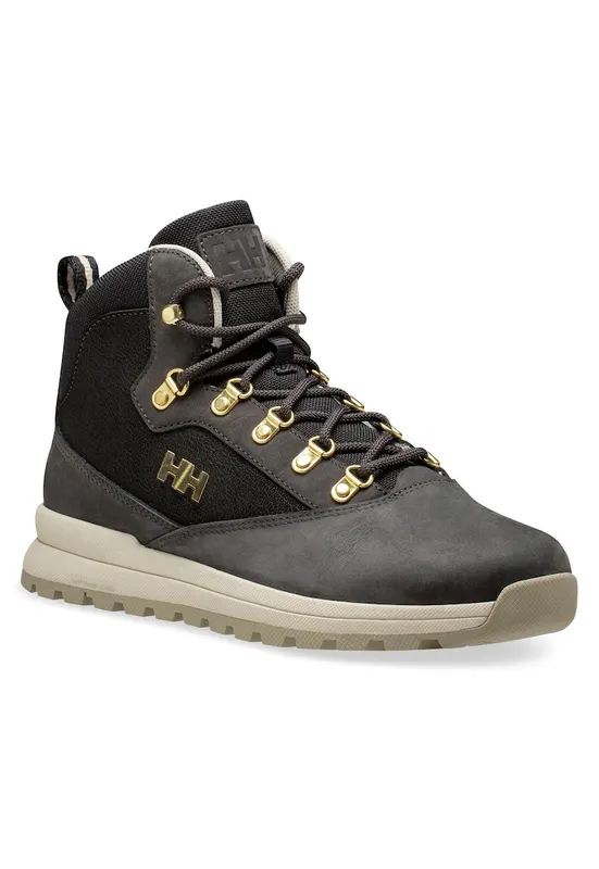Bocanci trekking dama 11818 - Piele ecologica - Negru - Negru