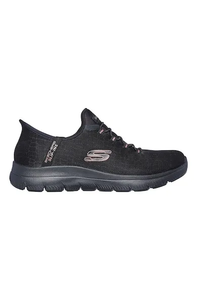 Pantofi slip-ins de plasa - Negru