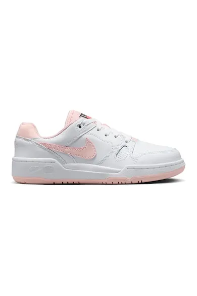 Pantofi sport low-cut din piele si piele ecologica Full Force - Alb/Roz pal