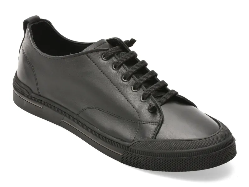 Pantofi sport negri, 26Y10, din piele naturala