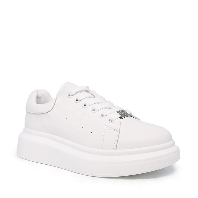 Sneakers albi din piele 3742dp312a — imaginea 2