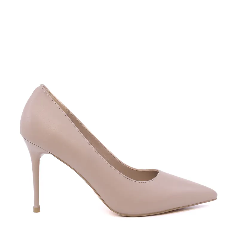 Pantofi stiletto femei Enzo Bertini taupe din piele naturală 1391DP9462TA
