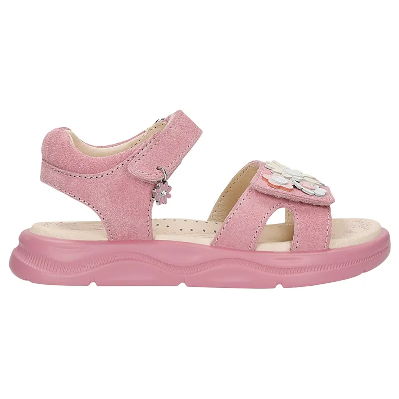 Sandale roz pentru fete cu detalii florale BARTEK 84416-65
