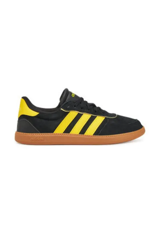 Pantofi sport din piele intoarsa cu accente contrastante