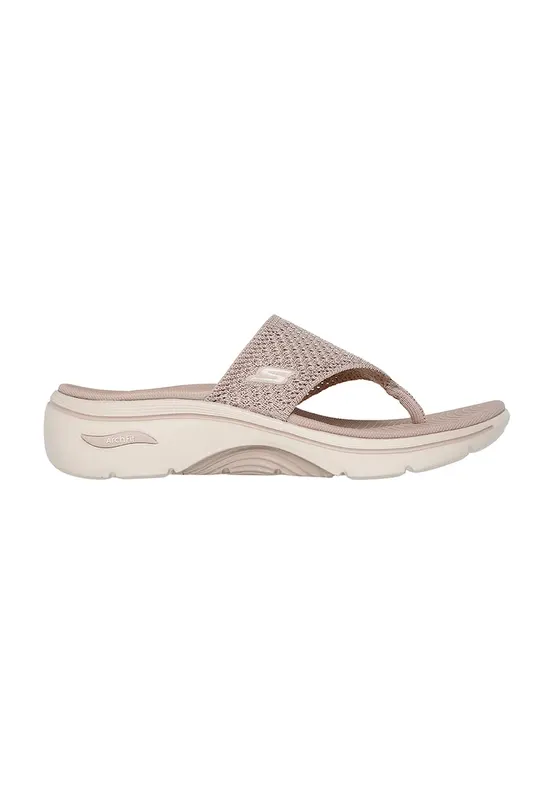 Papuci flip-flop Go Walk Arch Fit 2.0 - Maro taupe