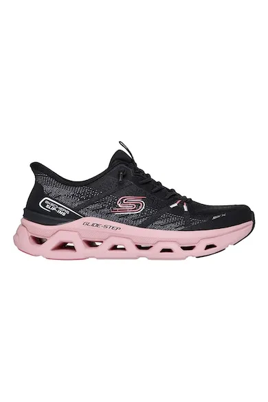 Pantofi sport slip-ins Glide Step Altus Fast Lane din plasa - Negru/Roz prafuit