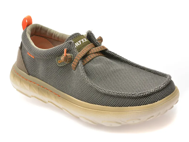 Mocasini gri, 211, din material textil