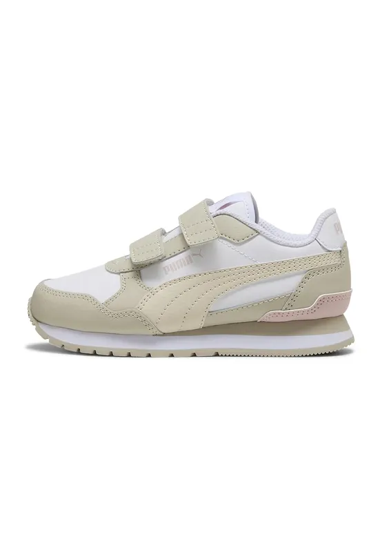 Pantofi sport ST Runner v4 cu inchidere velcro - Alb/Bej deschis