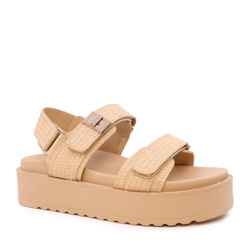 Sandale cu platformă femei Solo Donna bej 2549DS9363BE — imaginea 2