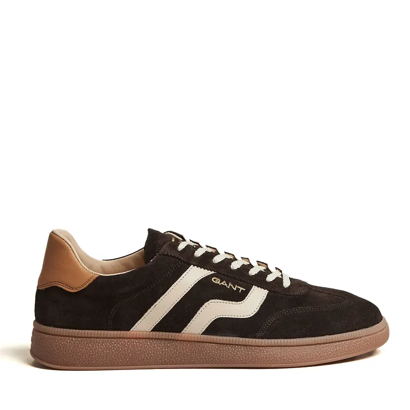 Sneakers bărbați Gant linia Cuzmo maro închis din piele întoarsă 1741BP633206VTDM