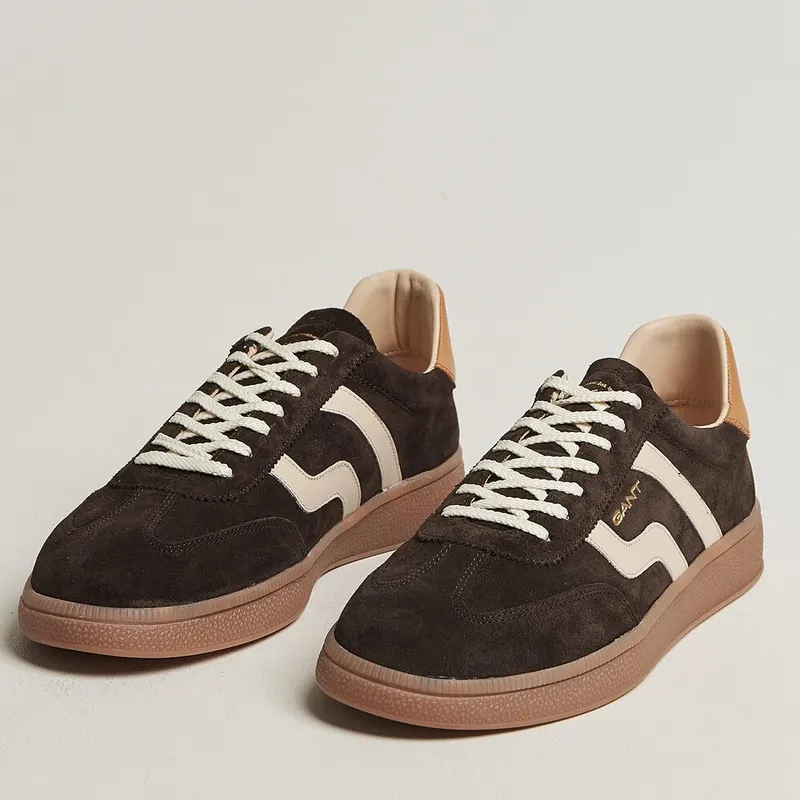 Sneakers bărbați Gant linia Cuzmo maro închis din piele întoarsă 1741BP633206VTDM — imaginea 2