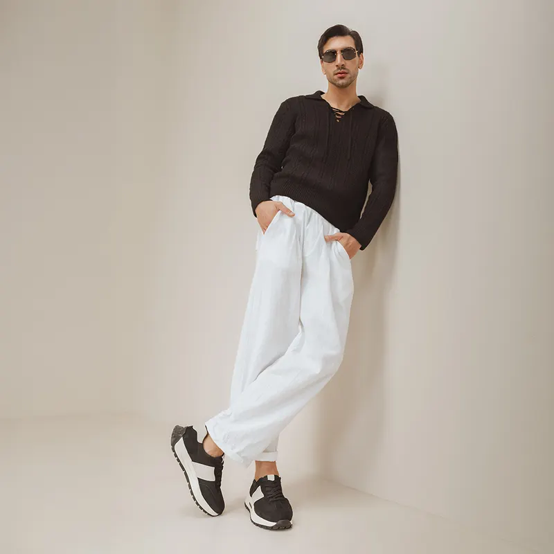 Sneakers bărbați negri 1531BPF0519VN — imaginea 2