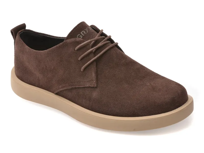 Pantofi GRYXX maro, 80027, din piele intoarsa