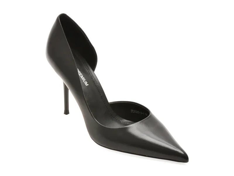 Pantofi eleganti EPICA PREMIUM negri, 25255, din piele naturala