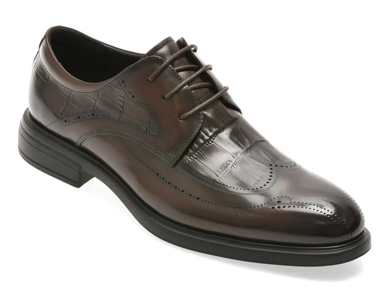 Pantofi eleganti EPICA PREMIUM maro, 95B06, din piele naturala