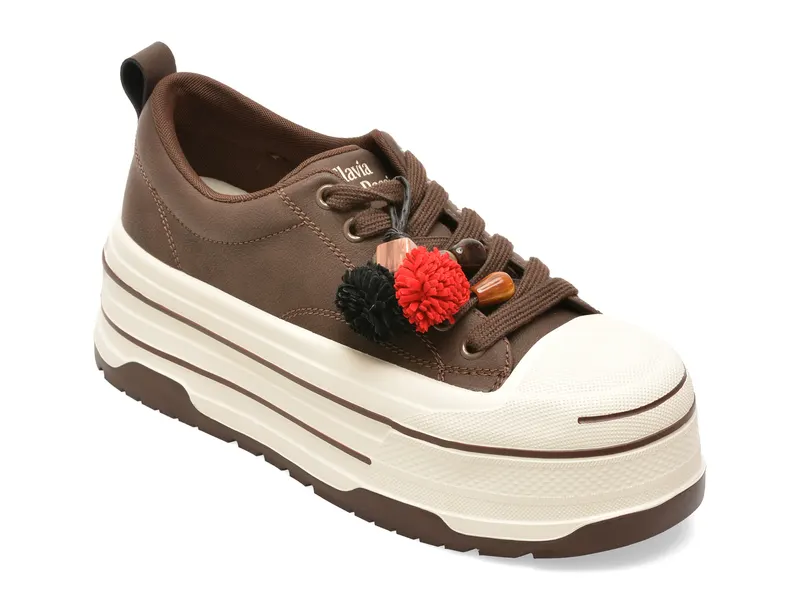 Pantofi sport FLAVIA PASSINI maro, D9150, din piele naturala