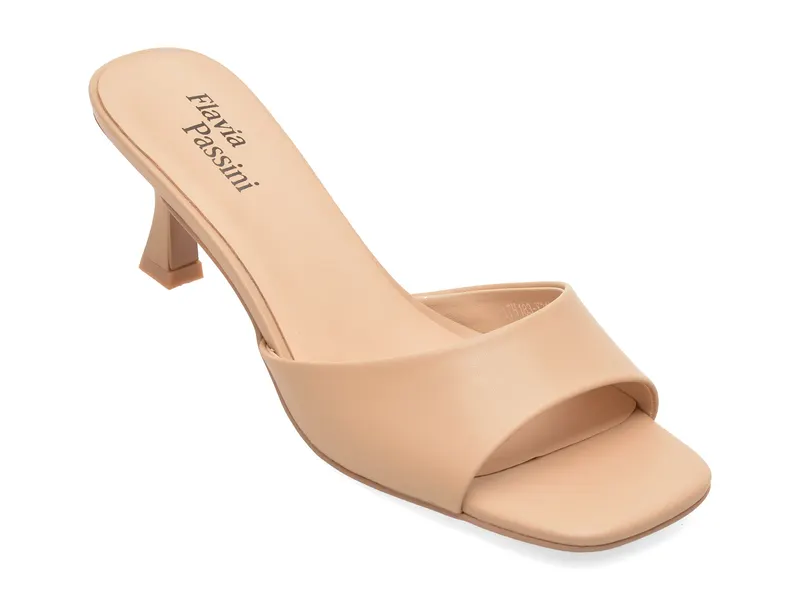 Papuci eleganti FLAVIA PASSINI nude, ATH183, din piele naturala