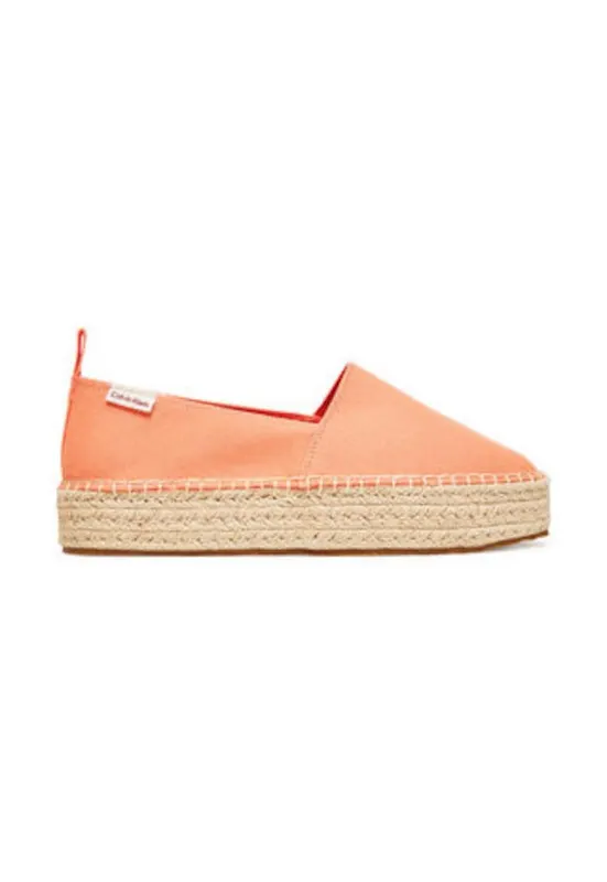 Espadrile dama material textil - portocaliu