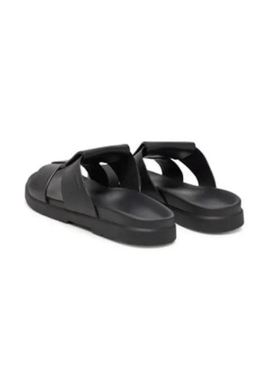 Papuci barbatesti - piele naturala - negru - Negru