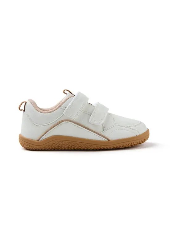 Pantofi sport de piele ecologica cu velcro6 - Alb