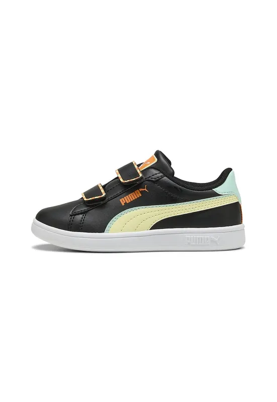 Tenisi din piele ecologica cu velcro Smash 3.0 - Negru/Galben/Portocaliu
