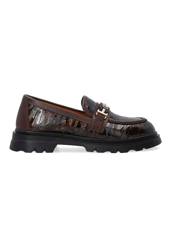 Pantofi loafer din piele lacuita