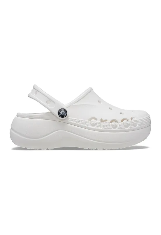 Saboti slingback cu perforatii - Alb