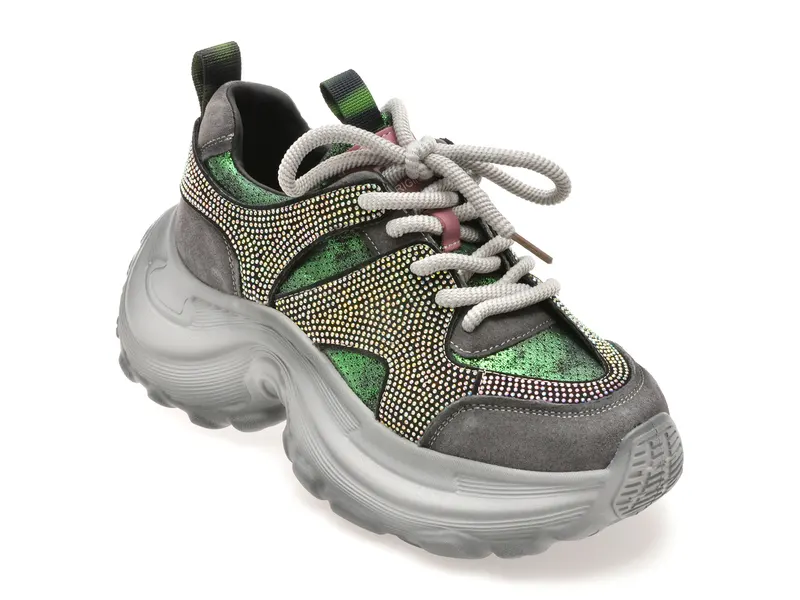 Pantofi sport negri, 8585, din piele ecologica
