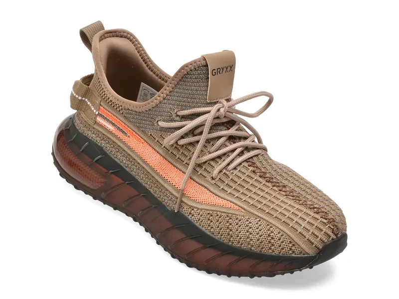 Pantofi sport gri, 9953, din material textil
