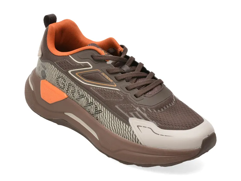 Pantofi sport maro, 153187, din material textil