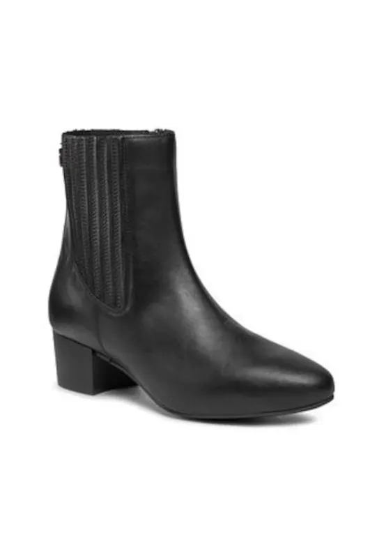Botine dama piele naturala - Negru
