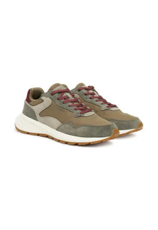 Tenisi barbati - 305258670 - piele naturala - kaki